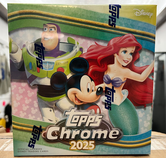2025 TOPPS DISNEY CHROME MEGA BOX- AWESOME FUN FOR KIDS & RED HOT- !! $85