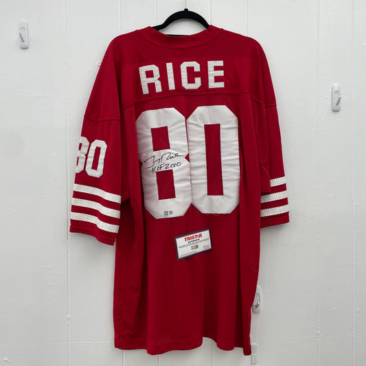 Jerry Rice Signed Auto & Inscribed "HOF 2010" Jersey Tristar AUTH Size 52