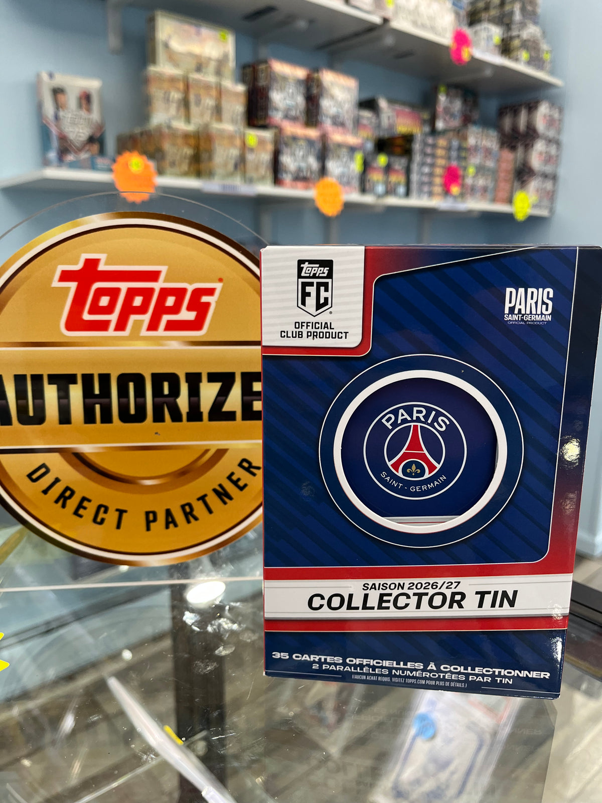 2026-27 PSG PARIS SAINT GERMAIN FOOTBALL CLUB TOPPS SEALED SOCCER TIN- 35 CARDS AND ? 1 AUTO- $38