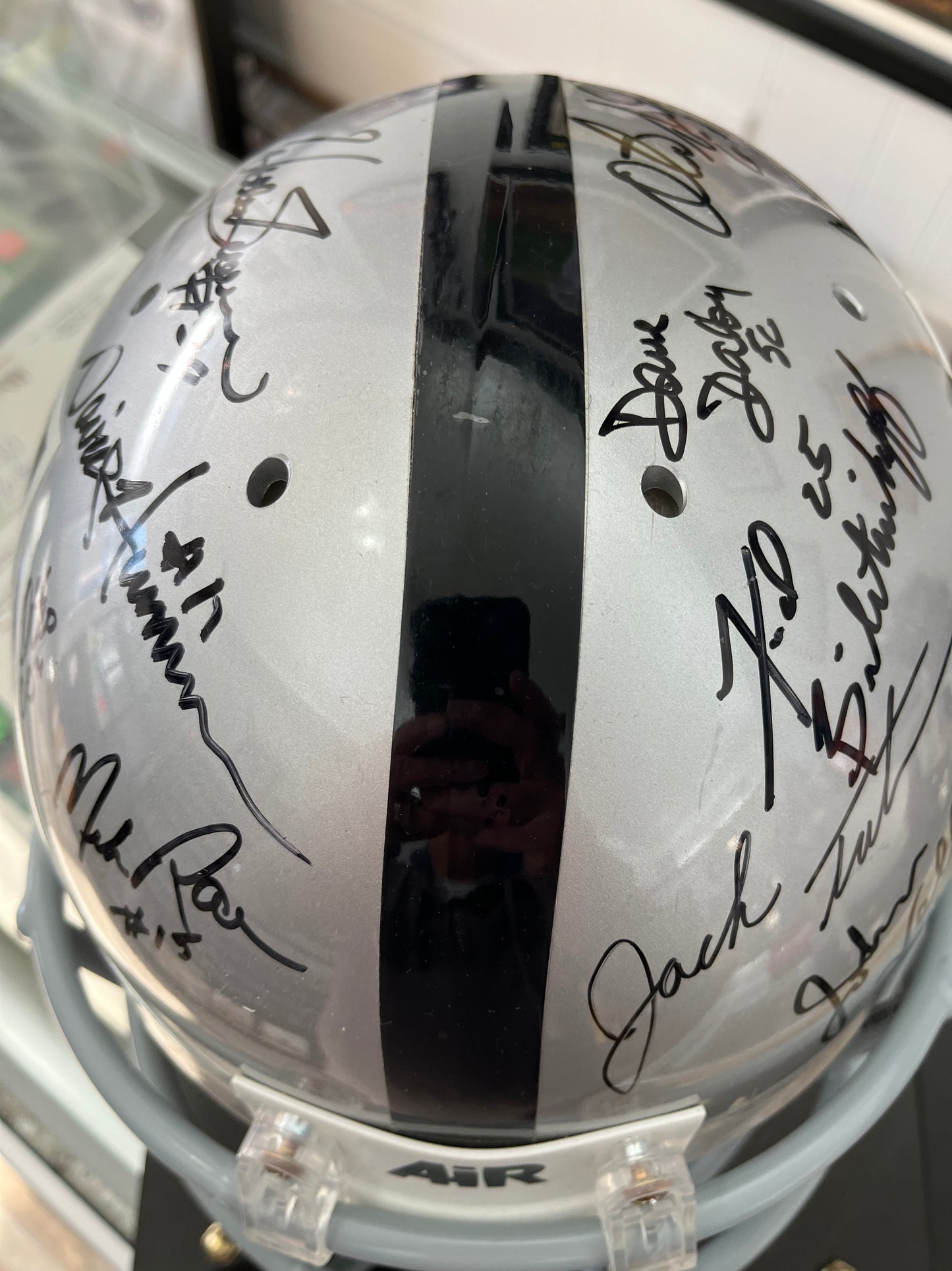 1986 OAKLAND RAIDERS SUPER BOWL CHAMPION SIGNED AUTO HELMET W/ JSA LOA! STABLER,  5 HOFers WOW