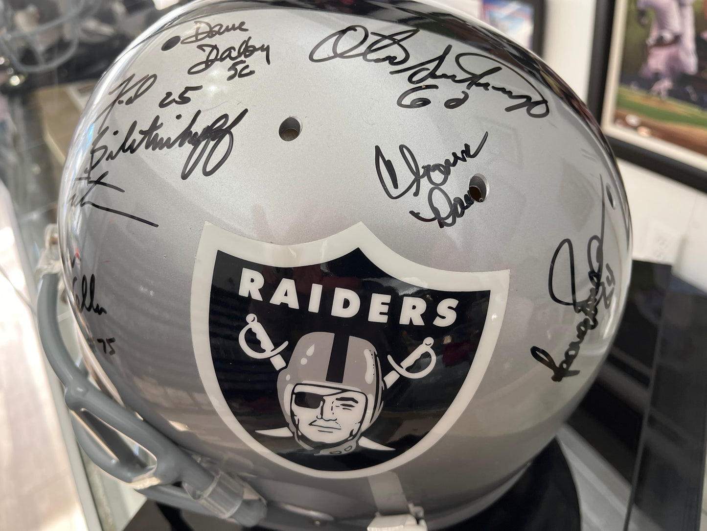 1986 OAKLAND RAIDERS SUPER BOWL CHAMPION SIGNED AUTO HELMET W/ JSA LOA! STABLER,  5 HOFers WOW