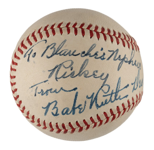 Babe Ruth Yankees Signed Baseball PSA/DNA GEM MINT 10 - 12/25/47- Ruth's Last Christmas!