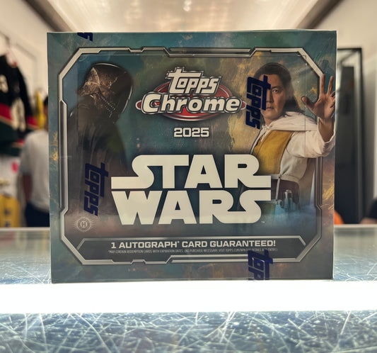 2025 TOPPS STAR WARS CHROME SEALED HOBBY BOX- 1 AUTO- ONLY $265!