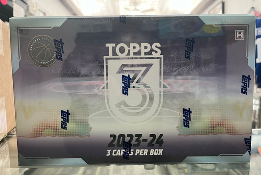 2023-24 TOPPS 3 THREE BASKETBALL NBA SEALED HOBBY BOX -2 AUTOS + 1 HIT- LOW PRINT RUN- ONLY $370