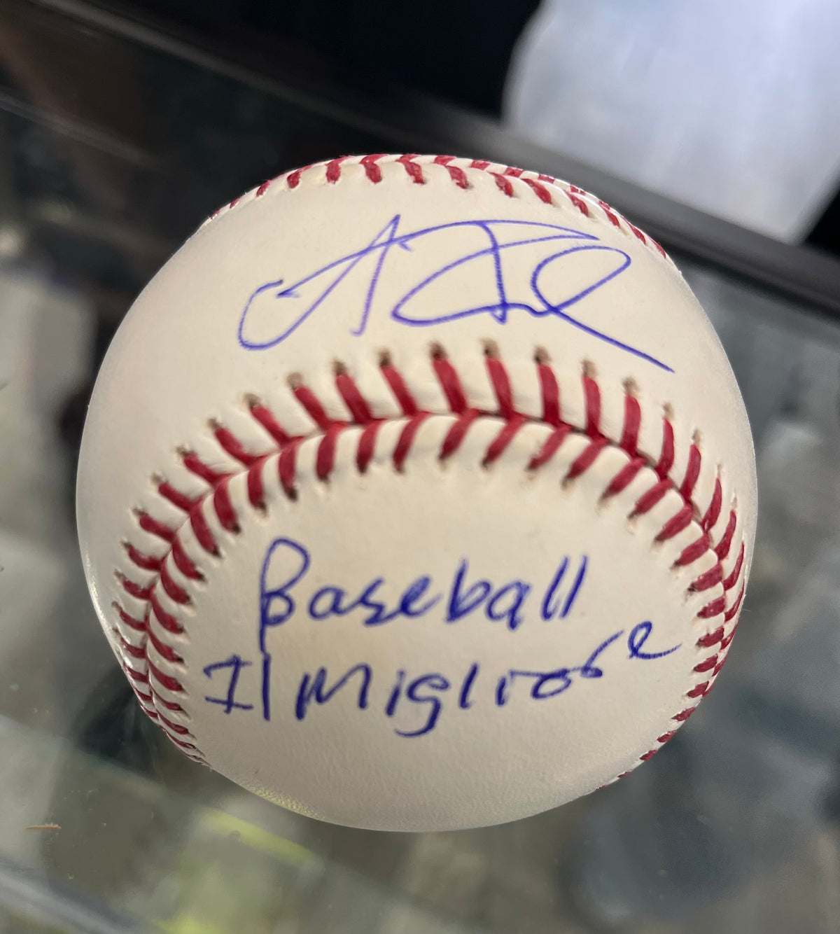 ANDREW FISCHER BREWERS & TEAM ITALY LIMITED EDITION SIGNED AUTO OMLB RAWLINGS BASEBALL W/JSA CERT- PLEASE READ- $135