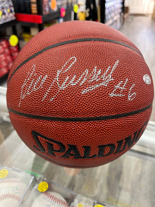 BILL RUSSELL BOSTON CELTICS LEGEND SIGNED LARGE AUTO NBA BASKETBALL w/ #6- JSA LOA- $650
