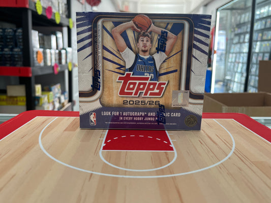 2025-26 TOPPS NBA SEALED JUMBO BOX W/ 1 AUTO, 1 RELIC- CRAZY HOT!! PLUS 2 SILVER MEGA PACKS-LEBRON? STEPH? ONLY $345