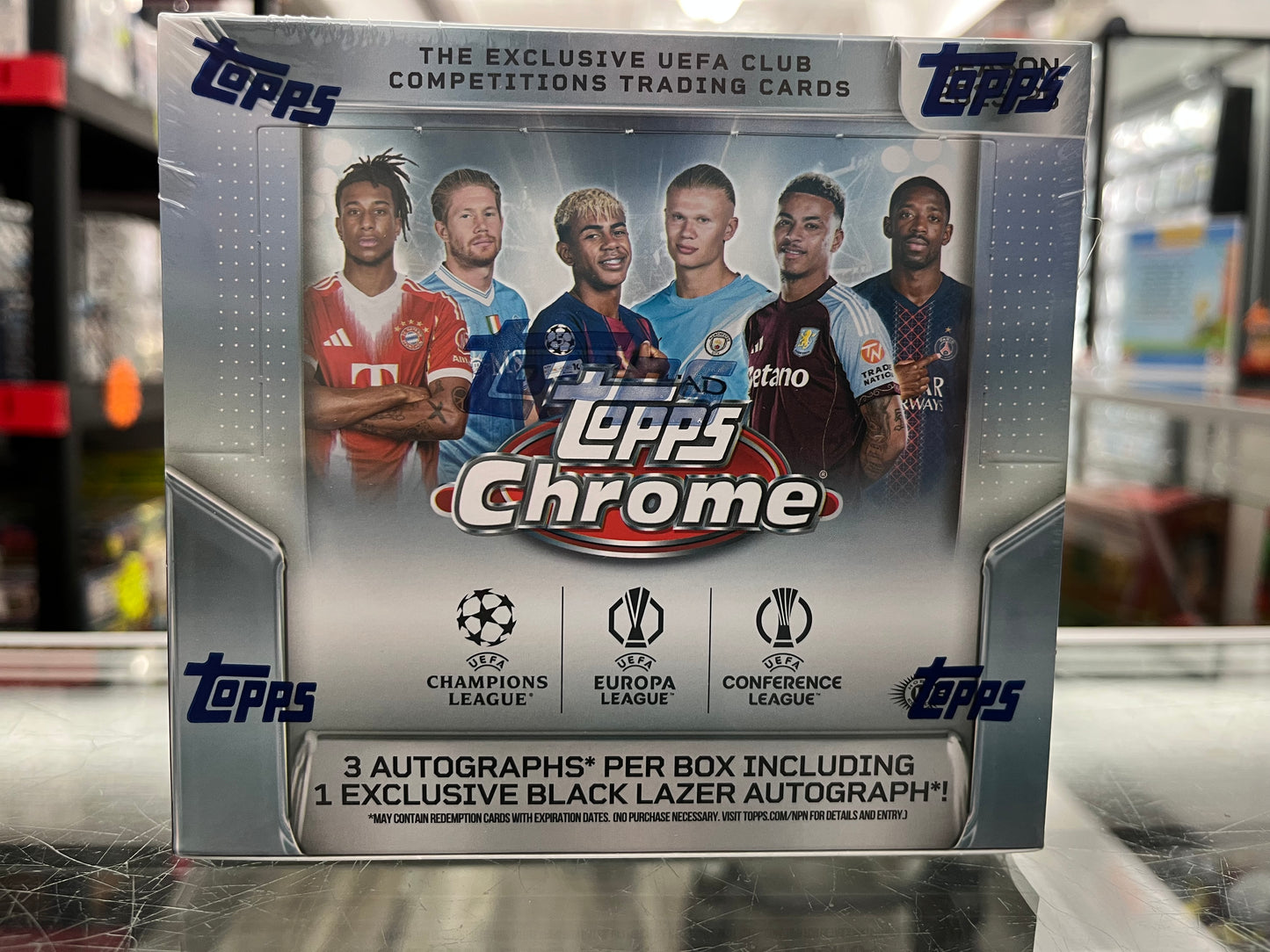 2025-26 TOPPS CHROME UEFA SOCCER SEALED JUMBO BOX- MVP BUYBACK & 3 AUTOS!!- $649