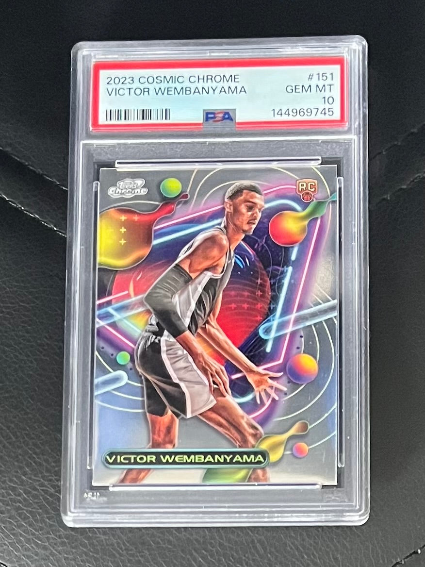 2023-24 TOPPS COSMIC CHROME VICTOR WEMBANYAMA RC "THE ALIEN" PERFECT PSA 10! $875